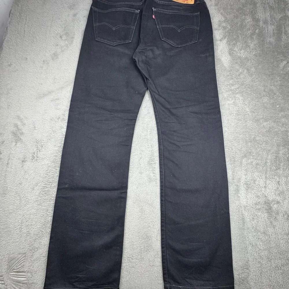 Levis 501 Original Fit Jeans Mens 36x34 Black Excellent Straight Leg Button Fly